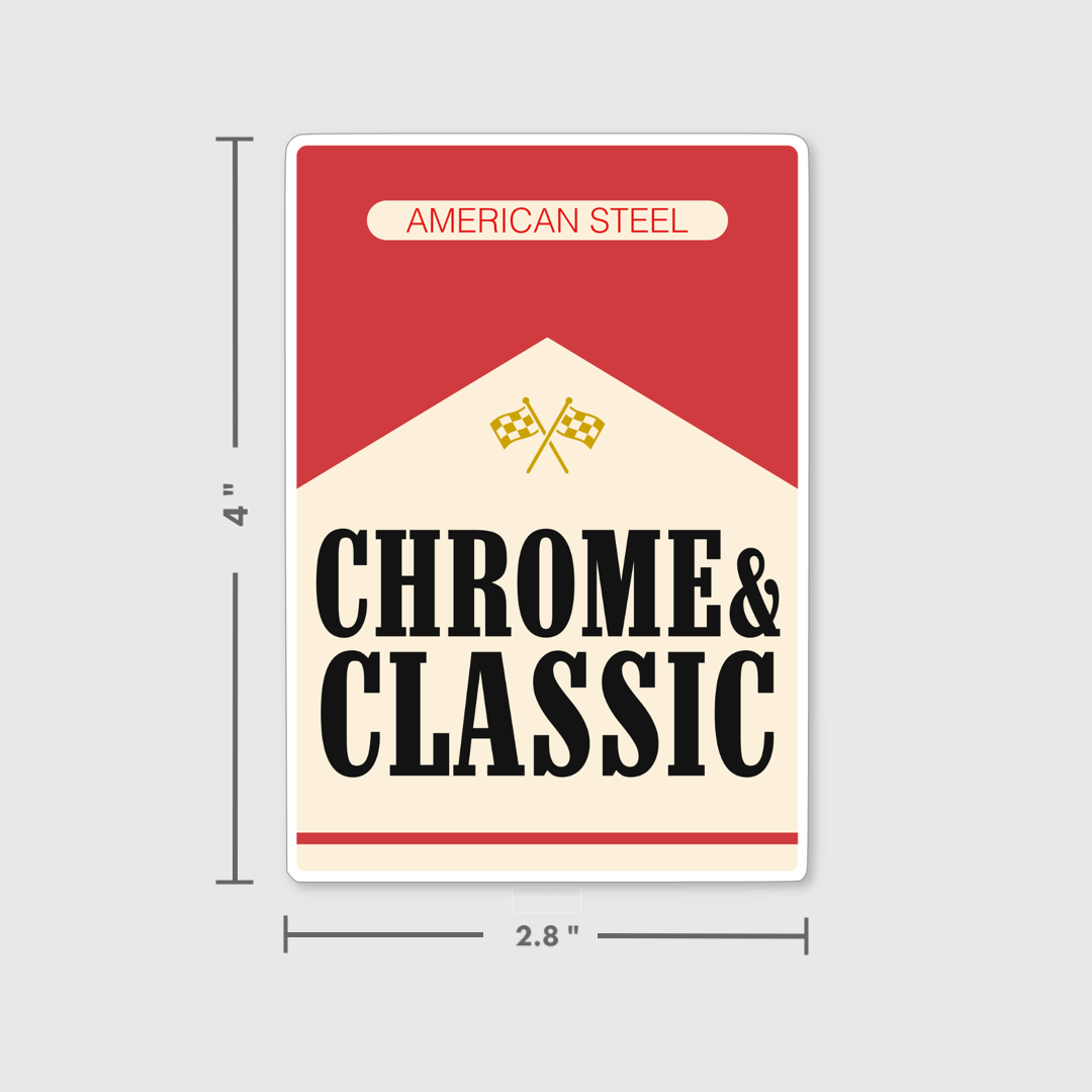 Chrome & Classic Red Cigs Sticker