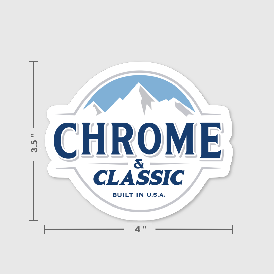 Chrome & Classic Mountain Beer Sticker