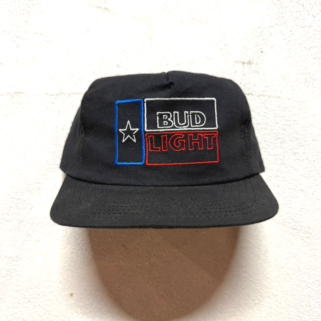 Vintage Bud Light Texas Flag Unstructured Snapback