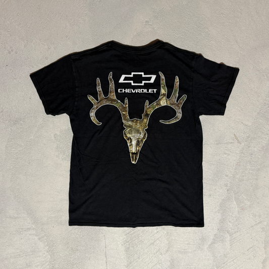 Vintage Chevy Hunting Camo Skull T-shirt