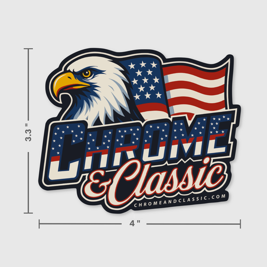 'Merica Chrome & Classic Sticker